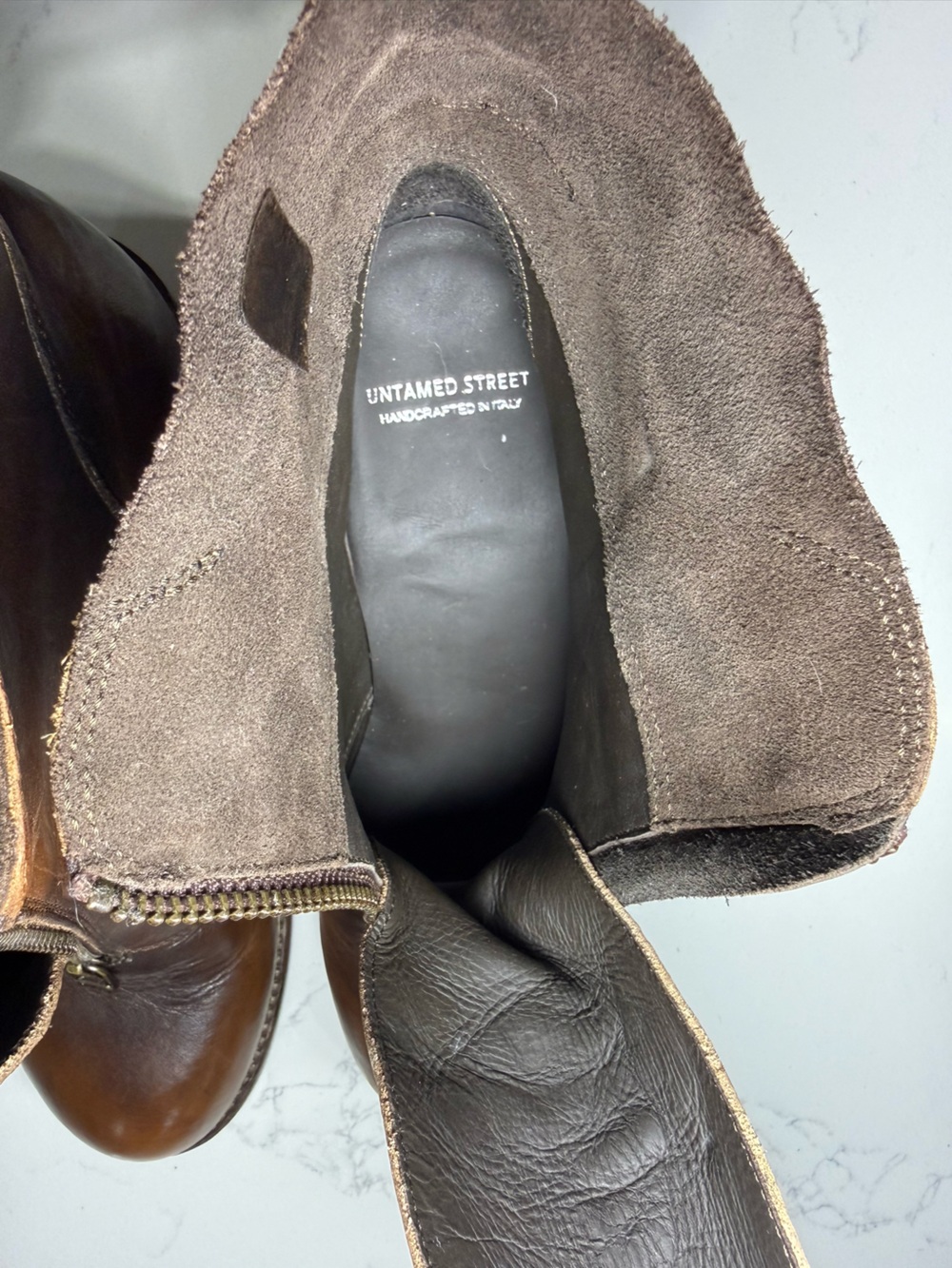 UNTAMED STREET BERKELEY burnt-caramel ankle boots 38 - Picture 15 of 16